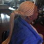 Feed in ponytail small braids