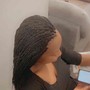 Feed in ponytail small braids