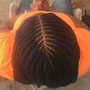 Large feed ins to the back regular length  ($10 more for small braids in between $10 more for long)