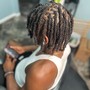 Loc retwist short (above shoulders)