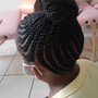 Cornrows on Nature hair for girls and ladies