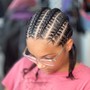 Straight backs cornrow hair included