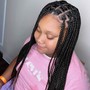 Box Braids touch up $70 for regular length (3 rows in front)