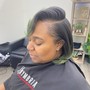 Relaxer, Haircut+Black Rinse + Style