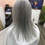 Hair sewn in bang