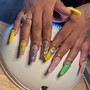 Long Freestyles Acrylic Nails