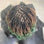 Loc retwist-Half head