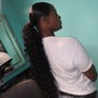 Relaxer/Sew in pieces between natural hair