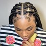 Extended freestyle braided ponytail