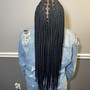 SMedium mid-back knotless plaits