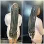 Extended freestyle braided ponytail