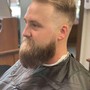 Men’s Haircut & Beard  w/Grey covering color