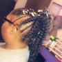 4 stitch braids with weave