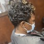 Relaxer  deep conditioning and style included