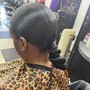 Feed in ponytail medium braids