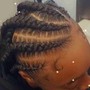 Feed- In Braids (4-5) mid back length