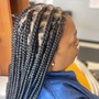 Medium Knotless box Braids mid back