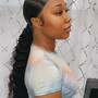 Extended ponytail w/swoop or bang