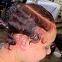 PINCURL BUN W/BANGS