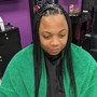 Cornrows with box braids in the back