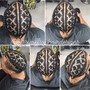 Loc style half head