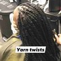 Large two strand twists/ individual plaits no hair added