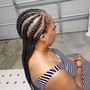 Goddess knotless braids  Medium size mid back