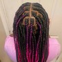 Feed  in braids