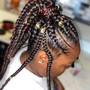 Feed  in braids