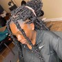 Mid-back butterfly locs