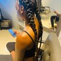 Cornrows Braids in a ponytail