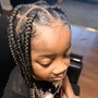 Kid's knotless braids medium midback