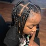 Kid's knotless braids medium midback