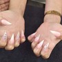 Longer length nails are extra due to extra time spent