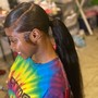 360 or double  frontal ponytail