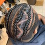 Natural hair corn rows