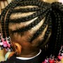 Kids natural hair cornrow 4 -7 years old