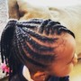 Kids natural hair cornrow 4 -7 years old