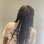 Med size knotless braids