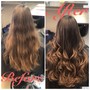 Shampoo and blow dry and style with Extra time/density of hair