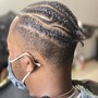 Freestyle braids and haircut combo #2