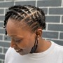 Shaved Sides Instant Locs (Ear-Neck Length