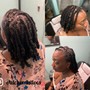 Med length locs with Two strand twist