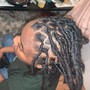 Half Head Loc Retwist w/ 2 strand twist