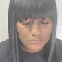 Traditional Half up/ half down Partial Sew In