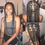 Perimeter + top 2 rows Small knotless/Box Braids touch up