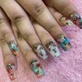 Full set nails with designs