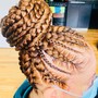 Feedin Cornrows updo (10 braids)