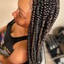 Med Fulani Braids {1/2 feed ins-1/2 Knotless}