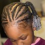 Kids (5-12) 1 braided ponytail (small)